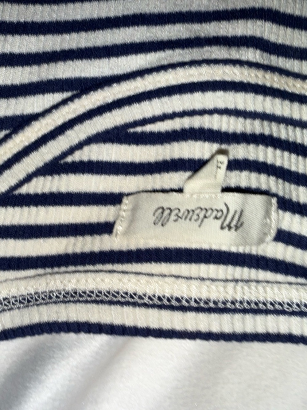 Madewell Black & White Striped Racerback Mini Dress - Picture 4 of 6
